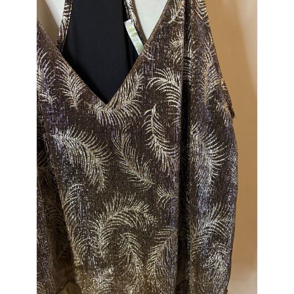 Olive Tree Black/Gold Layered Tank Size Large 8-10 - Picture 4 of 5